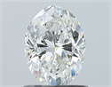 Natural Diamond 0.90 Carats, Oval with  Cut, H Color, SI2 Clarity and Certified by GIA