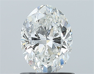 Picture of Natural Diamond 0.90 Carats, Oval with  Cut, H Color, SI2 Clarity and Certified by GIA