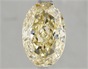 Lab Grown Diamond 1.87 Carats, Oval with  Cut, Fancy Yellow Color, VS2 Clarity and Certified by IGI