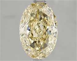 Picture of Lab Grown Diamond 1.87 Carats, Oval with  Cut, Fancy Yellow Color, VS2 Clarity and Certified by IGI