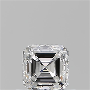 Picture of Natural Diamond 0.51 Carats, Asscher with  Cut, E Color, VS1 Clarity and Certified by GIA