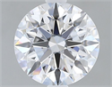 Lab Grown Diamond 1.60 Carats, Round with Excellent Cut, D Color, VVS1 Clarity and Certified by GIA