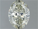 Natural Diamond 1.00 Carats, Oval with  Cut, J Color, VS2 Clarity and Certified by IGI