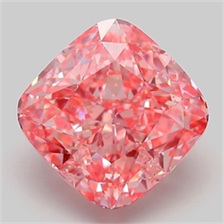 Picture of Lab Grown Diamond 5.37 Carats, CUSHION MODIFIED with  Cut, Fancy Vivid Pink Color, VVS2 Clarity and Certified by IGI