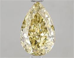 Picture of Lab Grown Diamond 1.57 Carats, Pear with  Cut, Fancy Intense Yellow Color, VS2 Clarity and Certified by IGI
