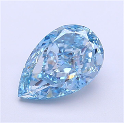 Picture of Lab Grown Diamond 2.00 Carats, Pear with  Cut, Fancy Vivid Blue Color, VVS2 Clarity and Certified by IGI