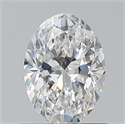 Natural Diamond 0.80 Carats, Oval with  Cut, D Color, VS2 Clarity and Certified by GIA