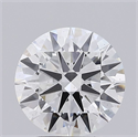 Lab Grown Diamond 3.51 Carats, Round with Excellent Cut, F Color, VS2 Clarity and Certified by IGI