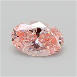 Picture of Lab Grown Diamond 1.67 Carats, Oval with  Cut, Fancy Vivid Pink Color, VVS2 Clarity and Certified by IGI