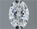 Natural Diamond 1.30 Carats, Oval with  Cut, D Color, VVS2 Clarity and Certified by GIA