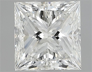 Picture of Natural Diamond 0.90 Carats, Princess with  Cut, H Color, SI2 Clarity and Certified by GIA