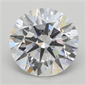 Lab Grown Diamond 3.04 Carats, Round with Excellent Cut, D Color, IF Clarity and Certified by GIA