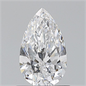 Natural Diamond 0.80 Carats, Pear with  Cut, D Color, SI1 Clarity and Certified by GIA