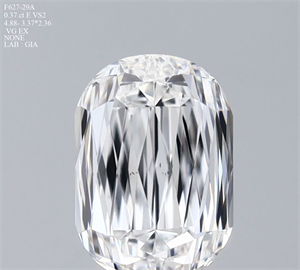 Picture of Natural Diamond 0.37 Carats, Cushion with  Cut, E Color, VS2 Clarity and Certified by GIA