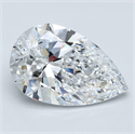 Diamante Natural 5.03 quilates, De pera , Color D, claridad VVS2 y certificado GIA