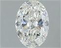 Natural Diamond 0.54 Carats, Oval with  Cut, H Color, SI1 Clarity and Certified by GIA