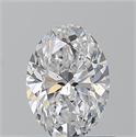 Natural Diamond 0.70 Carats, Oval with  Cut, D Color, SI1 Clarity and Certified by GIA