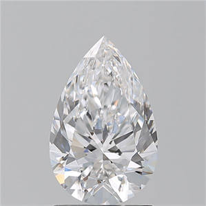 Picture of Natural Diamond 1.61 Carats, Pear with  Cut, D Color, VVS2 Clarity and Certified by GIA
