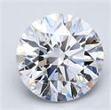 Natural Diamond 2.50 Carats, Round with Excellent Cut, D Color, SI1 Clarity and Certified by GIA