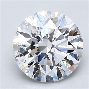 Picture of Natural Diamond 2.50 Carats, Round with Excellent Cut, D Color, SI1 Clarity and Certified by GIA