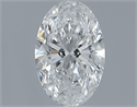 Natural Diamond 0.40 Carats, Oval with  Cut, F Color, SI1 Clarity and Certified by GIA
