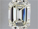 Diamante Natural 3.01 quilates, Esmeralda , Color J, claridad VVS1 y certificado HRD
