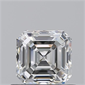 Natural Diamond 0.72 Carats, Asscher with  Cut, F Color, VVS1 Clarity and Certified by GIA