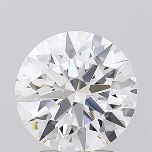 Picture of Lab Grown Diamond 2.76 Carats, Round with Ideal Cut, D Color, IF Clarity and Certified by IGI