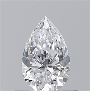 Picture of Natural Diamond 0.53 Carats, Pear with  Cut, D Color, VS2 Clarity and Certified by GIA
