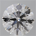 Lab Grown Diamond 5.52 Carats, Round with Ideal Cut, E Color, VS1 Clarity and Certified by IGI