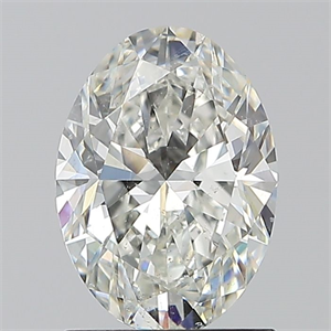 Picture of Natural Diamond 1.30 Carats, Oval with  Cut, H Color, SI2 Clarity and Certified by GIA
