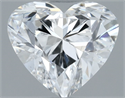 Natural Diamond 0.50 Carats, Heart with  Cut, E Color, VS2 Clarity and Certified by GIA