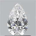 Natural Diamond 0.55 Carats, Pear with  Cut, D Color, VVS2 Clarity and Certified by GIA