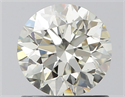 Natural Diamond 1.00 Carats, Round with Very Good Cut, I Color, VVS2 Clarity and Certified by IGI