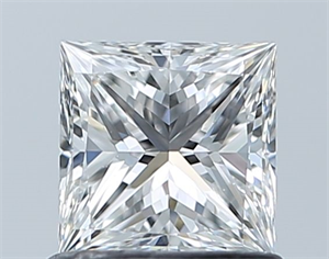 Picture of Natural Diamond 0.81 Carats, Princess with  Cut, E Color, VS1 Clarity and Certified by GIA