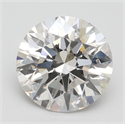 Lab Grown Diamond 2.51 Carats, Round with Ideal Cut, H Color, VS1 Clarity and Certified by IGI