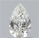 Natural Diamond 0.70 Carats, Pear with  Cut, H Color, VVS2 Clarity and Certified by GIA