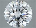 Natural Diamond 5.43 Carats, Round with Excellent Cut, D Color, FL Clarity and Certified by GIA