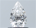 Natural Diamond 0.53 Carats, Pear with  Cut, E Color, VVS2 Clarity and Certified by GIA