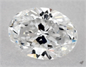 Natural Diamond 0.72 Carats, Oval with  Cut, D Color, VS2 Clarity and Certified by GIA
