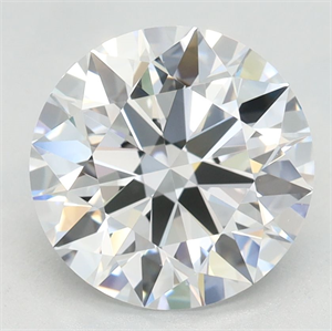 Picture of Lab Grown Diamond 2.37 Carats, Round with Excellent Cut, D Color, VVS1 Clarity and Certified by GIA