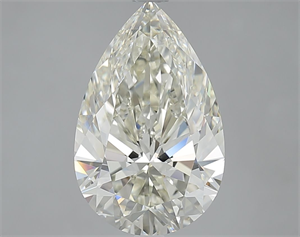 Picture of Natural Diamond 4.01 Carats, Pear with  Cut, J Color, VS1 Clarity and Certified by IGI