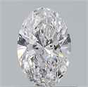 Natural Diamond 0.60 Carats, Oval with  Cut, D Color, VS2 Clarity and Certified by GIA