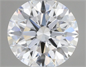 Lab Grown Diamond 1.00 Carats, Round with Ideal Cut, D Color, VVS2 Clarity and Certified by IGI