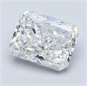 Natural Diamond 2.51 Carats, Radiant with  Cut, F Color, SI1 Clarity and Certified by GIA
