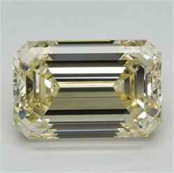 Picture of Lab Grown Diamond 2.04 Carats, Emerald with  Cut, Fancy Light Yellow Color, VS1 Clarity and Certified by IGI