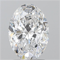 Natural Diamond 1.70 Carats, Oval with  Cut, D Color, VVS2 Clarity and Certified by GIA