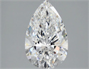 Natural Diamond 2.01 Carats, Pear with  Cut, D Color, VVS2 Clarity and Certified by GIA