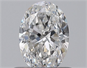 Natural Diamond 0.50 Carats, Oval with  Cut, E Color, VS2 Clarity and Certified by GIA