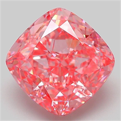 Picture of Lab Grown Diamond 5.29 Carats, CUSHION MODIFIED with  Cut, Fancy Vivid Pink Color, VS1 Clarity and Certified by IGI